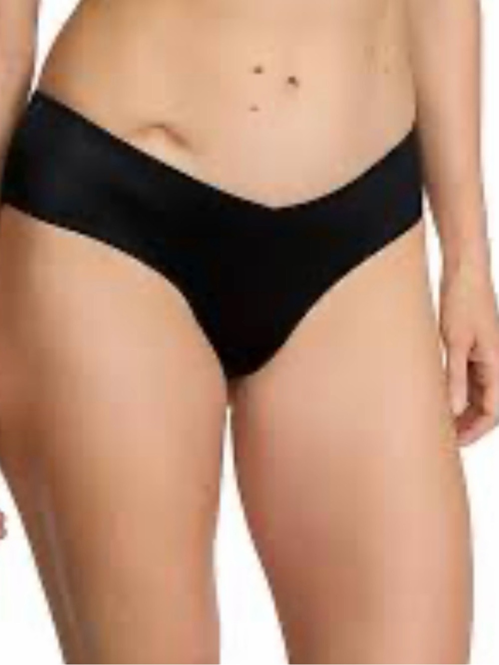 Victoria’s Secret Laser-Cut Seamless Thong Underwear - Black, Size L NWT